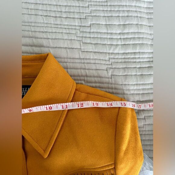 DANIELLE BERNSTEIN NWT Boho Fringed Faux Suede Jacket Camel Size XS Coachella - Picture 10 of 11